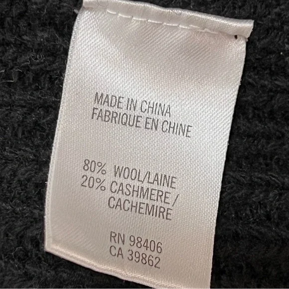 Theory Black Wool Cashmere One Button Longline Women's Cardigan Sweater Small - Picture 10 of 11